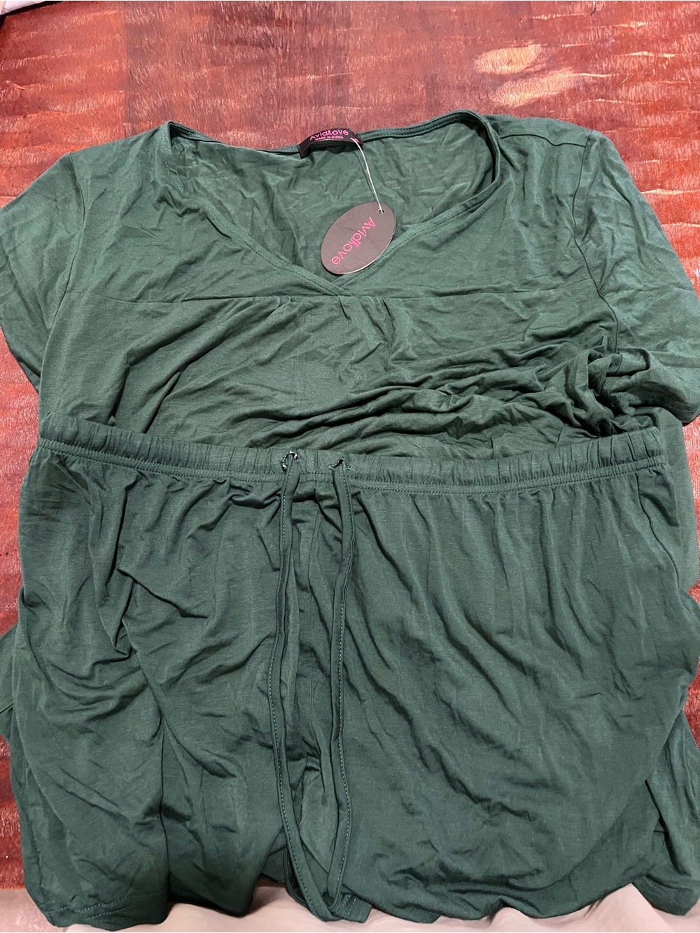 A New Day Women's Dark Green Pajama Set